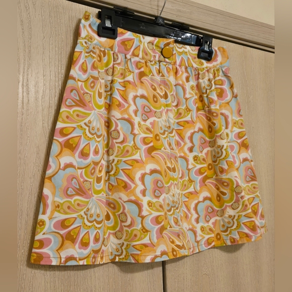 Tulle Retro Floral Cotton A-Line Mini Skirt - Picture 6 of 10